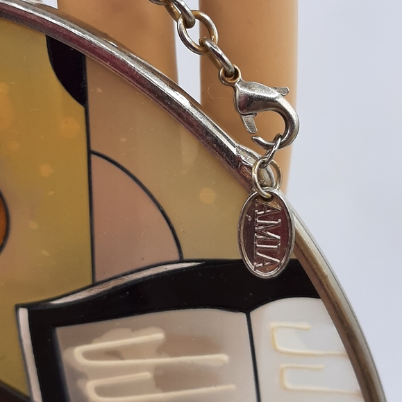 Vintage PAUL BRENT Hand Painted AMIA of Denver Glass Panio Music Sun Catcher - Picture 3 of 8